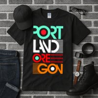 Portland Oregon Retro Typography Tall T-Shirt
