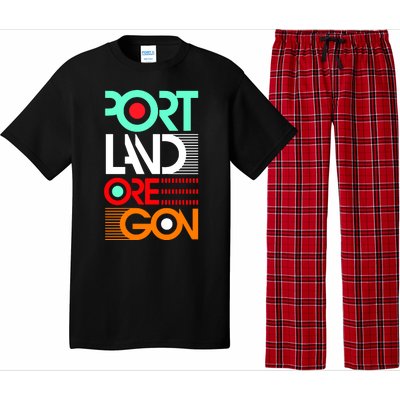 Portland Oregon Retro Typography Pajama Set