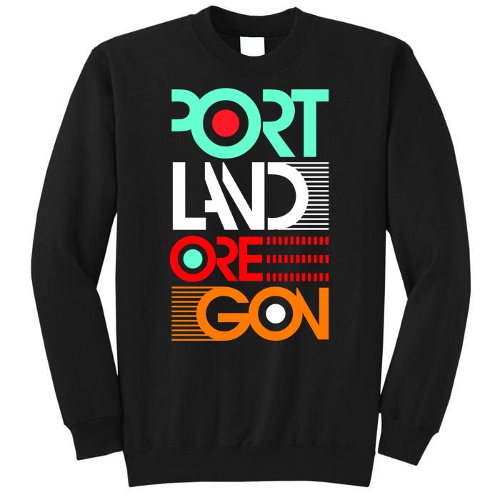 Portland Oregon Retro Typography Tall Sweatshirt