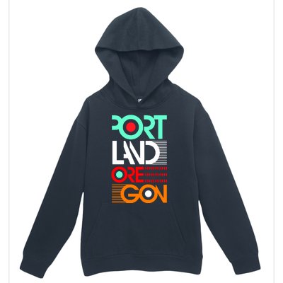 Portland Oregon Retro Typography Urban Pullover Hoodie