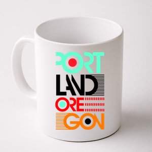 Portland Oregon Retro Typography Coffee Mug