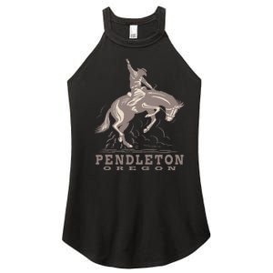 Pendleton Oregon Rodeo Cowboy Horse Women's Perfect Tri Rocker Tank