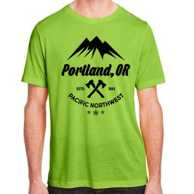 Portland Oregon Estd1843 Pacific Northwest Adult ChromaSoft Performance T-Shirt