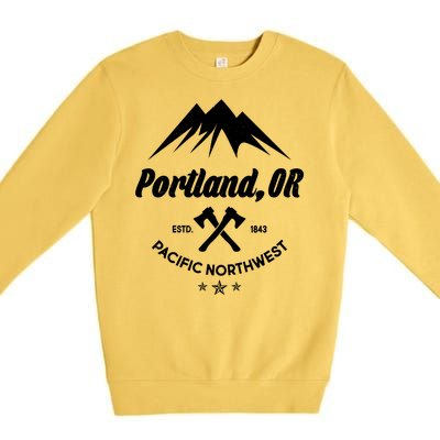 Portland Oregon Estd1843 Pacific Northwest Premium Crewneck Sweatshirt