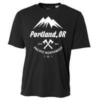 Portland Oregon Estd1843 Pacific Northwest Cooling Performance Crew T-Shirt