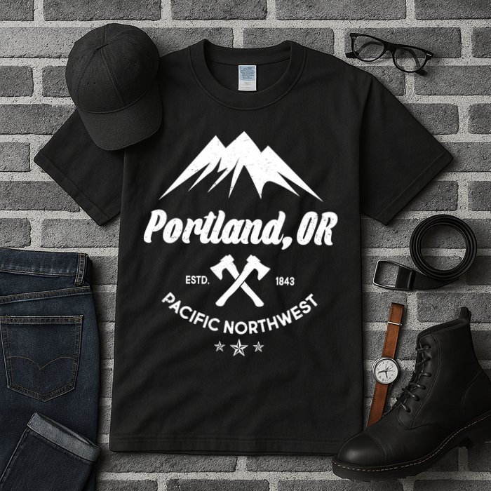 Portland Oregon Estd1843 Pacific Northwest Tall T-Shirt