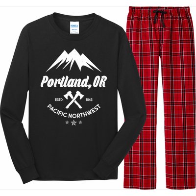 Portland Oregon Estd1843 Pacific Northwest Long Sleeve Pajama Set