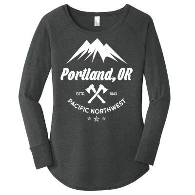 Portland Oregon Estd1843 Pacific Northwest Women's Perfect Tri Tunic Long Sleeve Shirt