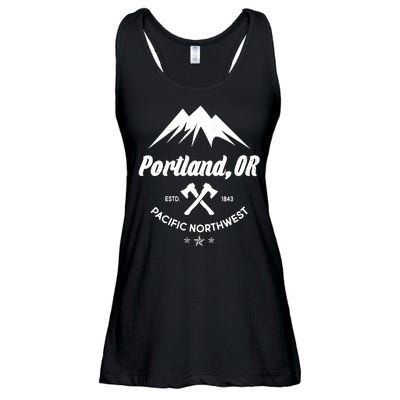 Portland Oregon Estd1843 Pacific Northwest Ladies Essential Flowy Tank