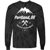 Portland Oregon Estd1843 Pacific Northwest Tie-Dye Long Sleeve Shirt