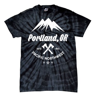 Portland Oregon Estd1843 Pacific Northwest Tie-Dye T-Shirt