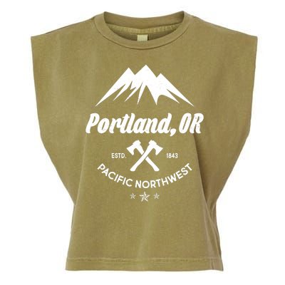 Portland Oregon Estd1843 Pacific Northwest Garment-Dyed Women's Muscle Tee