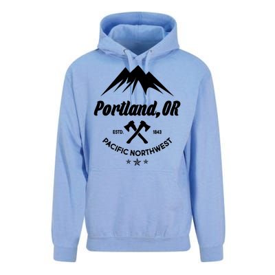 Portland Oregon Estd1843 Pacific Northwest Unisex Surf Hoodie