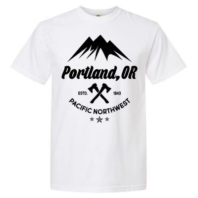 Portland Oregon Estd1843 Pacific Northwest Garment-Dyed Heavyweight T-Shirt