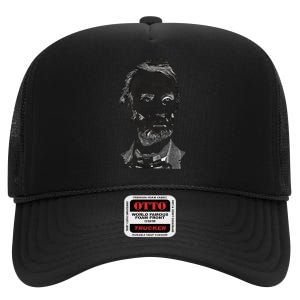 Portrait of Abraham Lincoln High Crown Mesh Back Trucker Hat