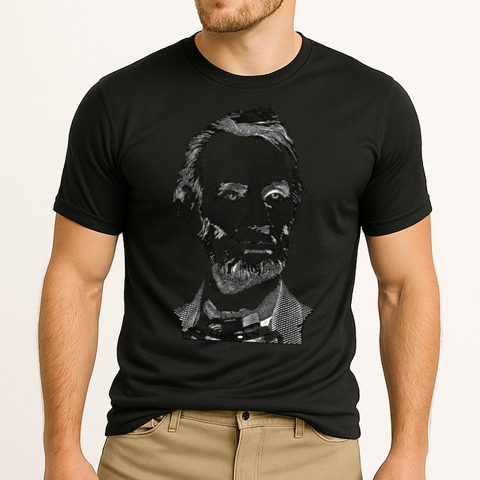 Portrait of Abraham Lincoln Cooling Performance Crew T-Shirt
