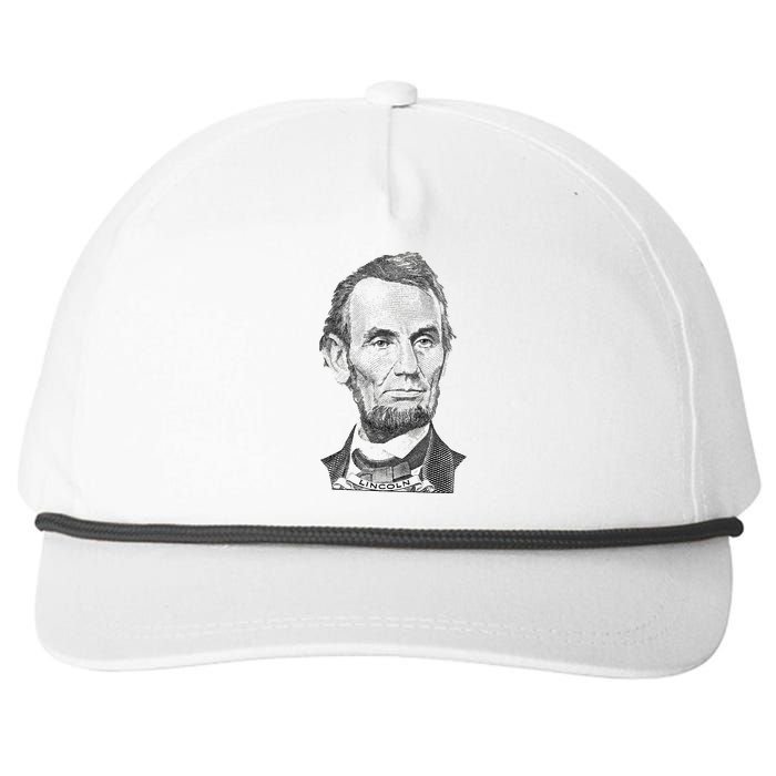 Portrait of Abraham Lincoln Snapback Five-Panel Rope Hat