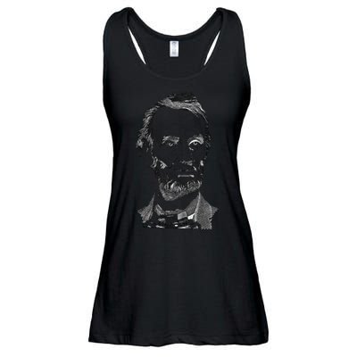 Portrait of Abraham Lincoln Ladies Essential Flowy Tank