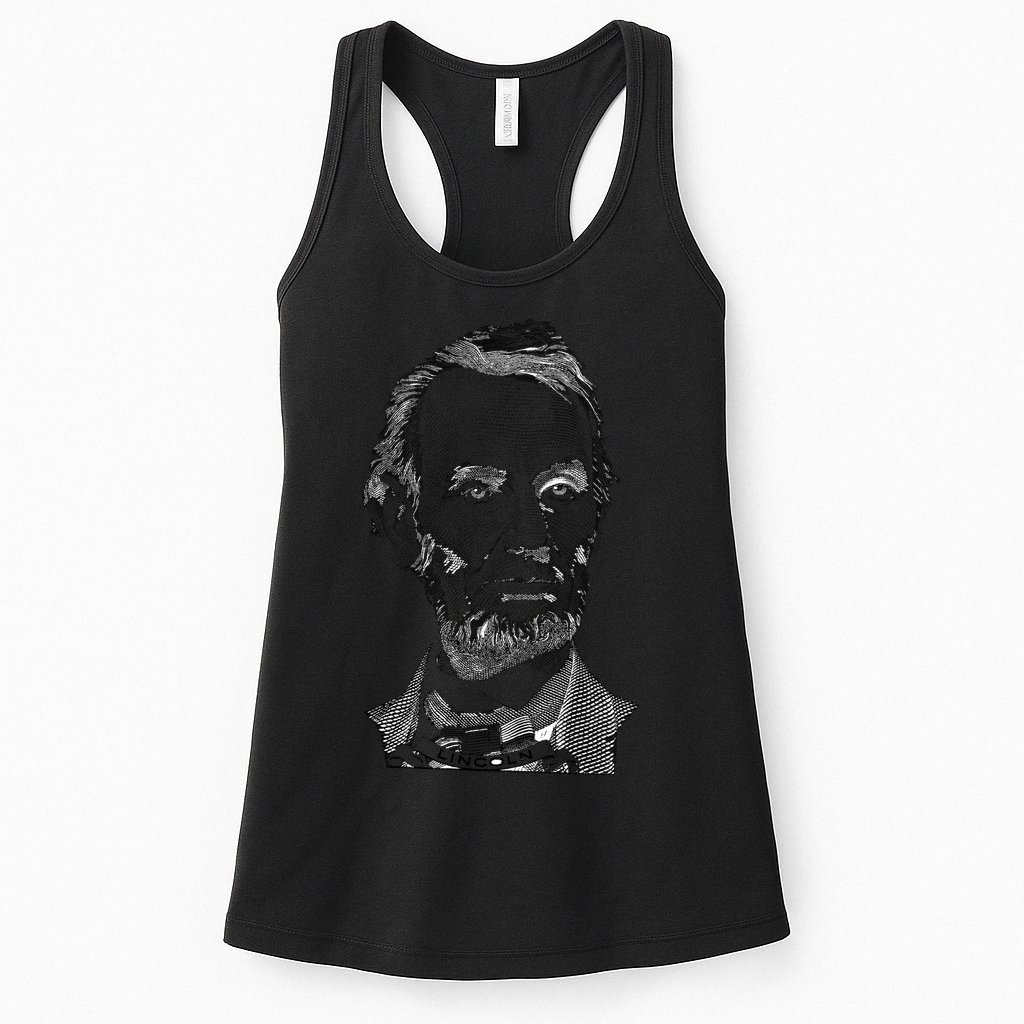 Portrait of Abraham Lincoln Womens Tank Top