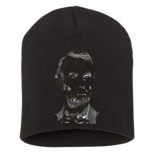 Portrait of Abraham Lincoln Short Acrylic Beanie