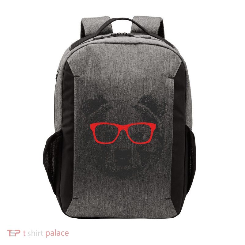 Portrait of Bear with glasses Vector Backpack