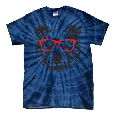 Portrait of Bear with glasses Tie-Dye T-Shirt