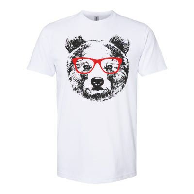 Portrait of Bear with glasses Softstyle CVC T-Shirt