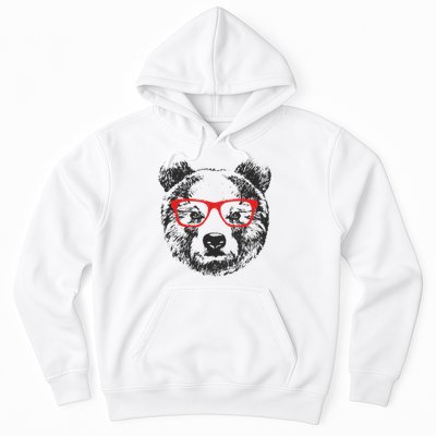 Portrait of Bear with glasses Hoodie