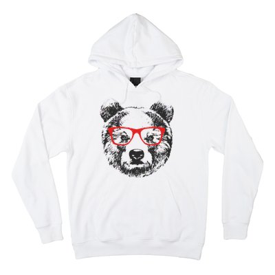 Portrait of Bear with glasses Hoodie