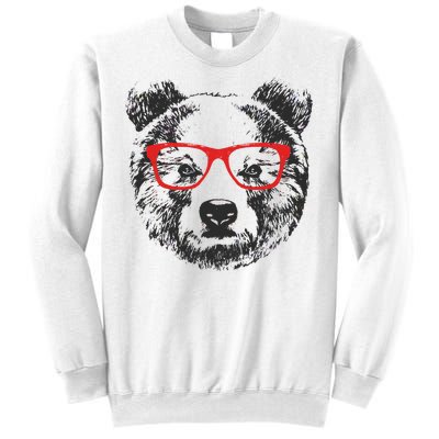 Portrait of Bear with glasses Sweatshirt