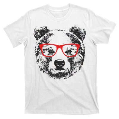 Portrait of Bear with glasses T-Shirt