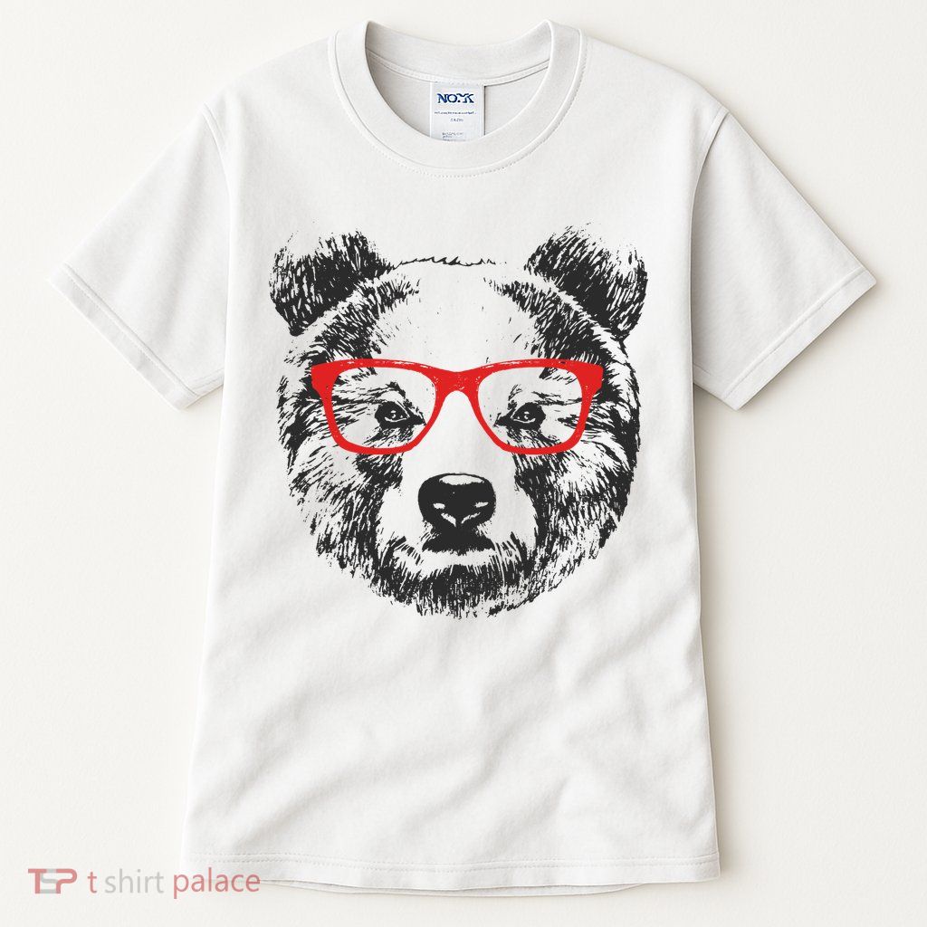 Portrait of Bear with glasses Tall T-Shirt