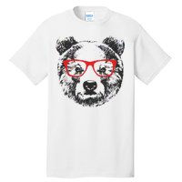 Portrait of Bear with glasses Tall T-Shirt