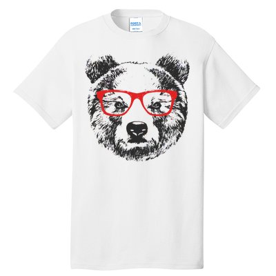 Portrait of Bear with glasses Tall T-Shirt