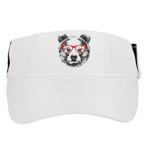 Portrait of Bear with glasses Adult Drive Performance Visor