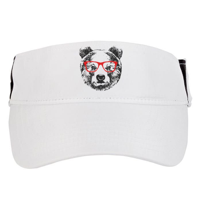 Portrait of Bear with glasses Adult Drive Performance Visor