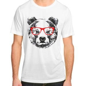 Portrait of Bear with glasses Adult ChromaSoft Performance T-Shirt