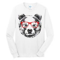 Portrait of Bear with glasses Tall Long Sleeve T-Shirt