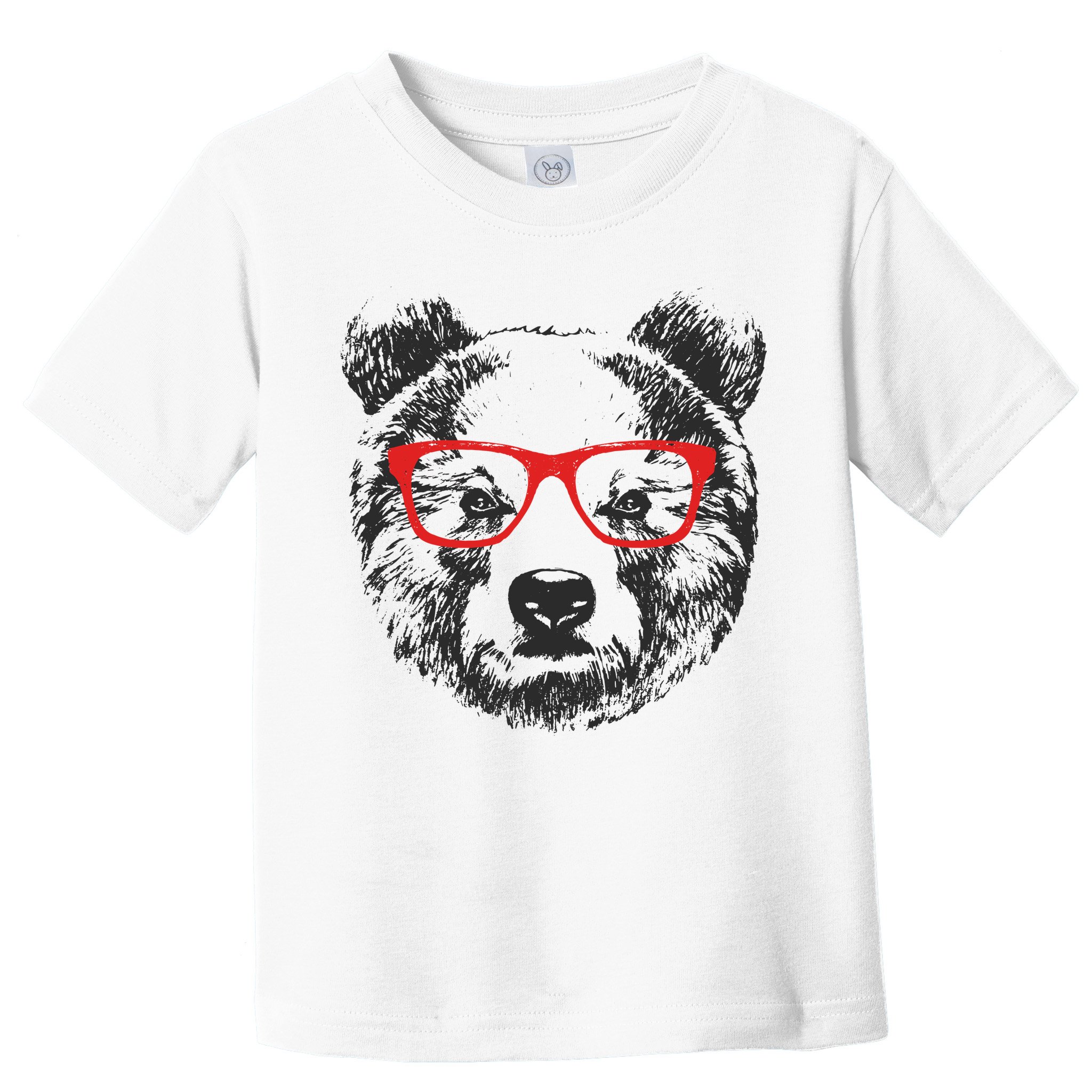 Portrait of Bear with glasses Toddler T-Shirt