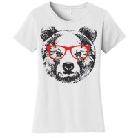 Portrait of Bear with glasses Women's T-Shirt