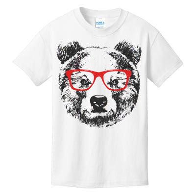 Portrait of Bear with glasses Kids T-Shirt