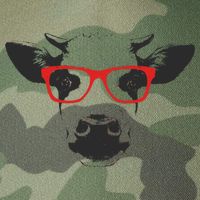 Portrait of Cow with glasses Legacy Tie Dye Trucker Hat