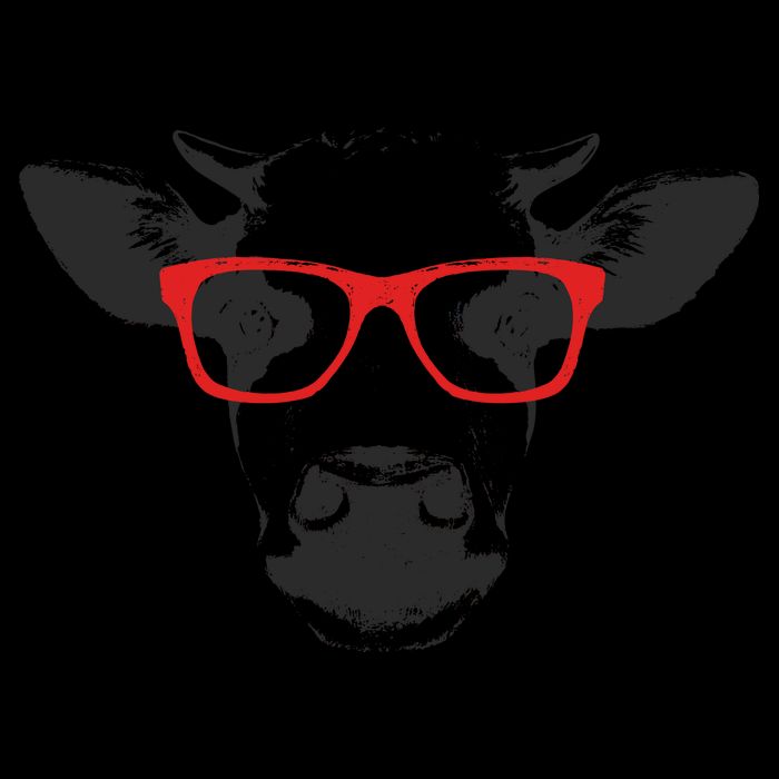 Portrait of Cow with glasses Impact Tech Backpack