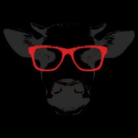 Portrait of Cow with glasses 16 in Basic Backpack