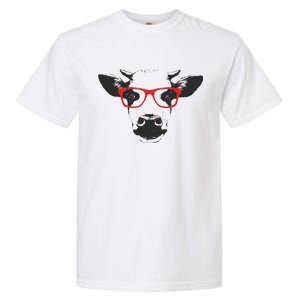 Portrait of Cow with glasses Garment-Dyed Heavyweight T-Shirt