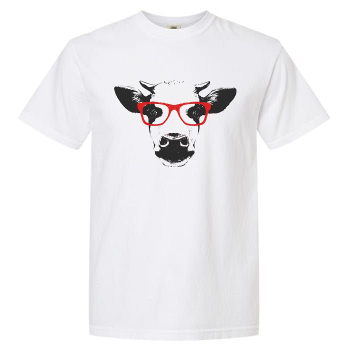 Portrait of Cow with glasses Garment-Dyed Heavyweight T-Shirt