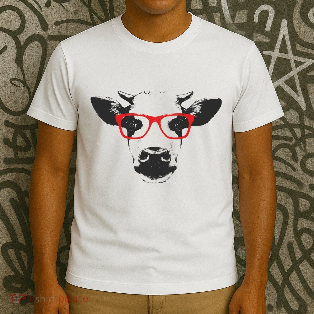 Portrait of Cow with glasses T-Shirt