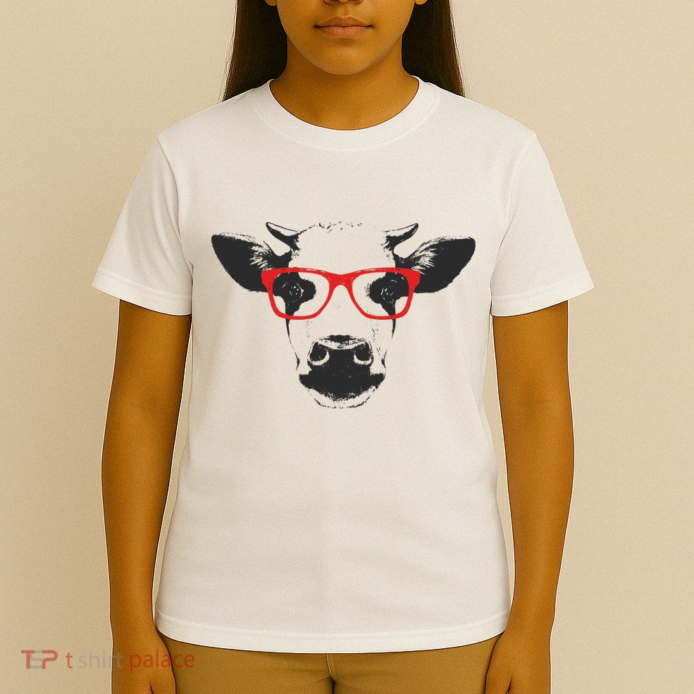Portrait of Cow with glasses T-Shirt
