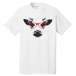 Portrait of Cow with glasses Tall T-Shirt