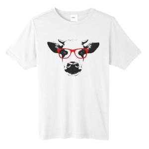 Portrait of Cow with glasses Tall Fusion ChromaSoft Performance T-Shirt